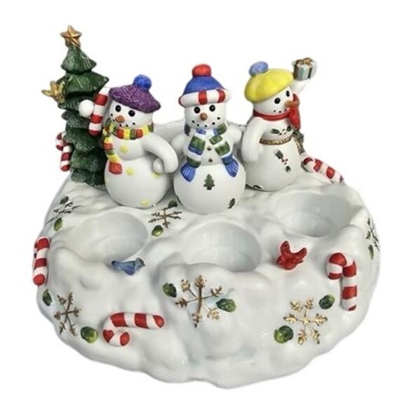 Partylite Christmas Snowbell Tea Light Pillar Holder In Original Box P7650 - Picture 1 of 6